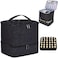 CTWWFS PU Leather Nail Polish Organizer and Nail Lamp Case Nail Kit Organizer Holds 30 Bottles 15ml 05 floz and a Nail Lamp Nail Polish Carrying Case with Manicure Tools Storage Sections