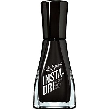 Sally Hansen InstaDri Back to Black Quick Dry Long Lasting Opaque ShinyBlack Nail Polish