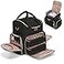 LUXJA Nail Polish Organizer Holds 48 Bottles and a Nail Lamp Nail Polish Case with 2 Removable Bags and Tools Storage Pockets Patent Pending Black