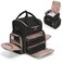 LUXJA Nail Polish Organizer Holds 48 Bottles and a Nail Lamp Nail Polish Case with 2 Removable Bags and Tools Storage Pockets Patent Pending Black