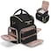 LUXJA Nail Polish Organizer Holds 48 Bottles and a Nail Lamp Nail Polish Case with 2 Removable Bags and Tools Storage Pockets Patent Pending Black