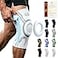 Kuangmi Knob Knee Brace for Pain Relief Knee Support with Patella Gel Pad Side Stabilizers Compression Knee Sleeve for Workout Arthritis Joint Pain Meniscus Tear WhiteRightLargeSingle
