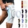 Kuangmi Knob Knee Brace for Pain Relief Knee Support with Patella Gel Pad Side Stabilizers Compression Knee Sleeve for Workout Arthritis Joint Pain Meniscus Tear WhiteRightLargeSingle