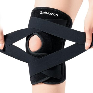 Galvaran Knee Brace for Men Women ACL MCL Meniscus Tear Support Arthritis Pain Relief Stabilizing Knee Braces Support with Side Stabilizers Patella Gel Pad