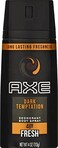 AXE Dark Temptation Body Spray Deodorant for Men 4 Oz Pack of 6