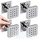 Backnets Brass Shower Body Jets with Adjustable Flow Massage Spa Polished Chrome Square Body Spray Shower Side Wall Sprayer Head Jets 4 pcs Water Saving