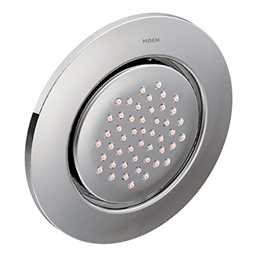 Moen TS1322 Mosaic Round SingleFunction Body Spray Wall Mounted Shower Body Spray with Hydro Shower Jet Body Jets for Shower Massage and Spa Effect Valve Required Chrome