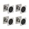 LOCALAND Solid Brass Shower Body Spray Jets High Pressure Body Jets for Shower Square Shower Massage Spray Jets Bathroom Upgrade Wall Mount Spa Jet for Shower 4PCS Brushed Nickel