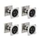 LOCALAND Solid Brass Shower Body Spray Jets High Pressure Body Jets for Shower Square Shower Massage Spray Jets Bathroom Upgrade Wall Mount Spa Jet for Shower 4PCS Brushed Nickel