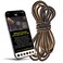 TOFL Leather Logger Work Boot Laces 108 BrownStripe Genuine North American Cowhide 964 Thick Shoelaces for Construction Welding Hiking Flat Strap Style High Eyelet Boot Fit 3 Pair