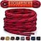 Miscly Round Boot Laces 1 Pair Heavy Duty and Durable Shoelaces for Boots Work Boots Hiking Shoes RedBlack 54 inches 137 cm