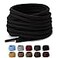 Olukssck 2 Pair Round Boot laces Heavy Duty and Durable Shoe Laces for Hiking Work Boots Black 48 inch122cm