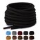 Olukssck 2 Pair Round Boot laces Heavy Duty and Durable Shoe Laces for Hiking Work Boots Black 48 inch122cm