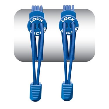 LOCK LACES Elastic Shoelace and Fastening System Blue