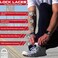 LOCK LACES Elastic Shoelace and Fastening System Grey