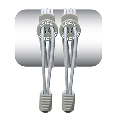 LOCK LACES Elastic Shoelace and Fastening System Grey