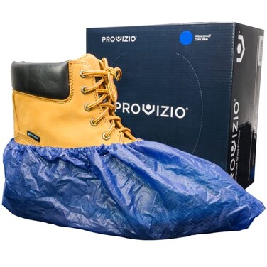 Provizio Supply Waterproof Shoe Covers Disposable Non Slip Extra Large Boot Cover 40 Pairs Dark Blue