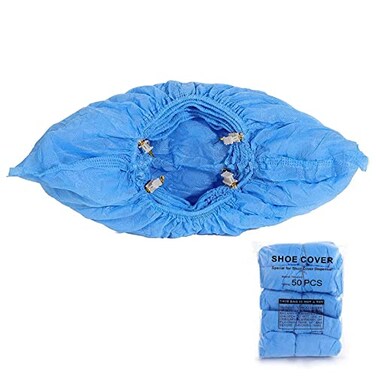 BeiLan TBuckle Shoe Cover Refills for Automatic Shoe Cover Dispenser MachineWaterproof Shoe Cover Non Slip 50 Pcs