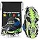 High Stream Gear Kids Ice Cleats Snow Crampons for Hiking Boots Shoes with 14 Stainless Steel Spikes Anti Slip Traction Grips for Boys and Girls Snow Cleats for Hiking Walking Climbing Small Black