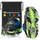 High Stream Gear Kids Ice Cleats Snow Crampons for Hiking Boots Shoes with 14 Stainless Steel Spikes Anti Slip Traction Grips for Boys and Girls Snow Cleats for Hiking Walking Climbing Small Black