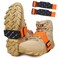 AGOOL Ice Cleats MidSole Snow Traction Cleats for Walking on Snow and Ice AntiSlip Crampon with Adjustable Straps 7 Tungsten Studs for Secure Grip Anti Slip Crampons for Walking Jogging Hiking