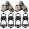 WBCBEC 2 Pairs Non Slip Gripper Spike Ice Traction Cleats Walk Traction Cleat Durable Ice Snow Grips for Shoes Boot with 8 Steel Studs Crampons