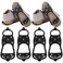 WBCBEC 2 Pairs Non Slip Gripper Spike Ice Traction Cleats Walk Traction Cleat Durable Ice Snow Grips for Shoes Boot with 8 Steel Studs Crampons