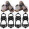 WBCBEC 2 Pairs Non Slip Gripper Spike Ice Traction Cleats Walk Traction Cleat Durable Ice Snow Grips for Shoes Boot with 8 Steel Studs Crampons