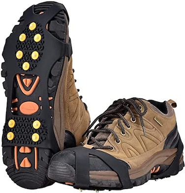 Aliglow Ice Snow Grips Over ShoeBoot Traction Cleat Spikes Anti Slip Footwear