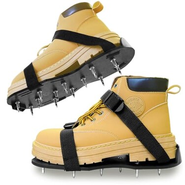 St !GIANTMAN Epoxy Shoes Gunite Spikes Shoes Spike Shoes for Epoxy Flooring with 1 Short Spikes Perfect for Epoxy Floor Overlays Epoxy Floor Kit Garage Floor Epoxy Kit Epoxy Garage Floor Coating Kit