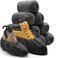 PedaShield 110 Premium Thick Extra Large Disposable Boot Shoe Covers XL Non Slip Black Booties Water Resistant Foot Protectors Construction Durable 42GSM for Indoors Outdoors US Men 13 Women 15