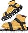 FIETODK Epoxy Floor Spiked Shoes Fully Assembled Gunite Spiked Shoes with 34 Short Spikes for Garage Floor Epoxy Overlays Cover Installation1 Pair Black