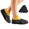 AMZ Medical Supply Black Disposable Shoe Covers for Indoors 16 x 6 Inch Pack of 100 Disposable Boot Covers with Secure Elastic Seamless Bottom Durable Polypropylene 35 GSM Booties to Cover Shoes