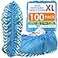 Innovative Haus Blue Indoor Disposable Shoe Covers Disposable Non Slip Boot Covers Indoor Reusable Booties Treads Water Resistant 100 Pack Extra Large