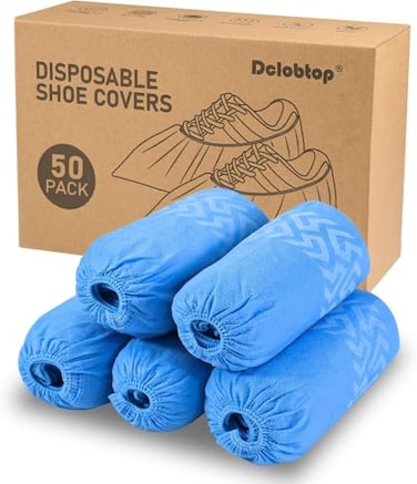 DclobTop Shoe Covers Disposable NonslipDurable Recyclable Booties for Shoes CoversFoot Covers for Shoes DisposableStretchable Fits Up to Size 13 US MenXLarge 50 Count