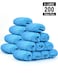 Buself XLarge 200 Count Shoe Covers Disposable NonSlip Premium Cloth Boot Covers Slipresistant Durable Breathable Nontoxic Recyclable Stretchable Fits Up to Size 13 US Men Blue