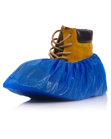 Buself Heavy Duty Disposable Shoe Covers Extra Large 67x177 In Thick 03 Oz Waterproof NonSlip Shoe Booties 100 Pieces Boot Covers for IndoorOutdoor Use One Size Fits All