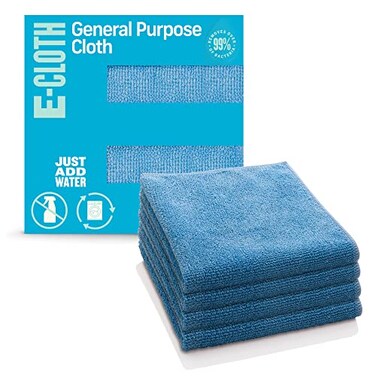 E-Cloth ECloth Microfiber Cloth Worlds Leading Premium Microfiber Cleaning Cloth Twice as Durable as Competition 1 Year Guarantee Ideal for Kitchen Countertops Sinks and Bathrooms Blue 4 Pack