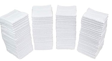 SIMPLI-MAGIC SimpliMagic 79171 Terry Towel Cleaning Cloths Pack of 50 Standard White 12x12