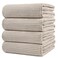 POLYTE 430 GSM Microfiber Oversize Quick Dry Lint Free Bath Towel 60 x 30 in 4 Pack Waffle Weave