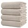 POLYTE 430 GSM Microfiber Oversize Quick Dry Lint Free Bath Towel 60 x 30 in 4 Pack Waffle Weave