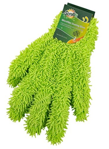 SCRUBIT Microfiber Dusting Glove for Kitchen and Home by Scrubit Car Furniture Window Cleaning Gloves Cuts Through Dirt Without Using Chemicals Perfect for Stainless Steel Dusting 2 Pack Green