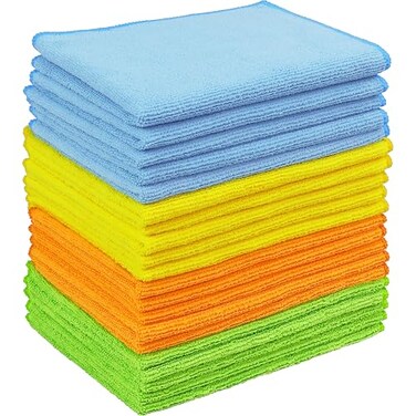 Simple Houseware Microfiber Cleaning Cloth 20 Pack 12 x 16 4 Colors