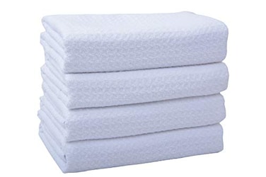 VIVOTE Microfiber Kitchen Towels DIY Sublimation Blank White Tea Towel Waffle Weave Dish Towels Super Absorbent Soft Fast Drying Dish Cloths Reusable Cleaning Cloths 4Pack White 16 Inch X 24 Inch