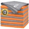 FIXSMITH Microfiber Cleaning Cloth Pack of 12 Highly Absorbent Cleaning RagsGreyOrange 16X12 All Purpose Cleaning Towels for Housekeeping Kitchen Car Reusable Microfiber Towels