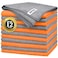 FIXSMITH Microfiber Cleaning Cloth Pack of 12 Highly Absorbent Cleaning RagsGreyOrange 16X12 All Purpose Cleaning Towels for Housekeeping Kitchen Car Reusable Microfiber Towels