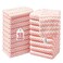JOYMOOP Microfiber Cleaning Cloths 18 Pack 10 x 10 Pink Reusable LintFree Super Absorbent Towels for Kitchen Car and Household Cleaning