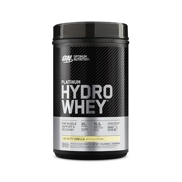 Optimum Nutrition Platinum Hydrowhey Protein Powder 100 Hydrolyzed Whey Protein Isolate Powder Flavor Velocity Vanilla 20 Servings 176 Pounds Packaging May Vary