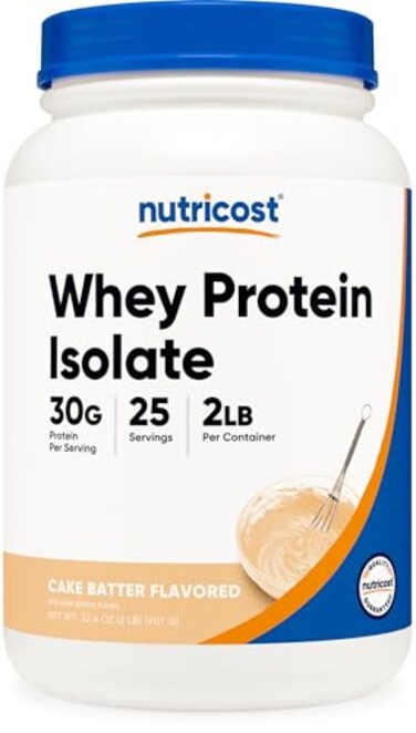 Nutricost Whey Protein Isolate Powder Cake Batter 2LBS