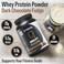 Qualify Dark Chocolate Whey Protein Powder 25g Protein Shake for Post Workout Recovery Smoothie Baking Gluten Sugar Free Highly Kosher With Amino Acids 55g BCAA 27g Leucine 165lbs 23 Servings